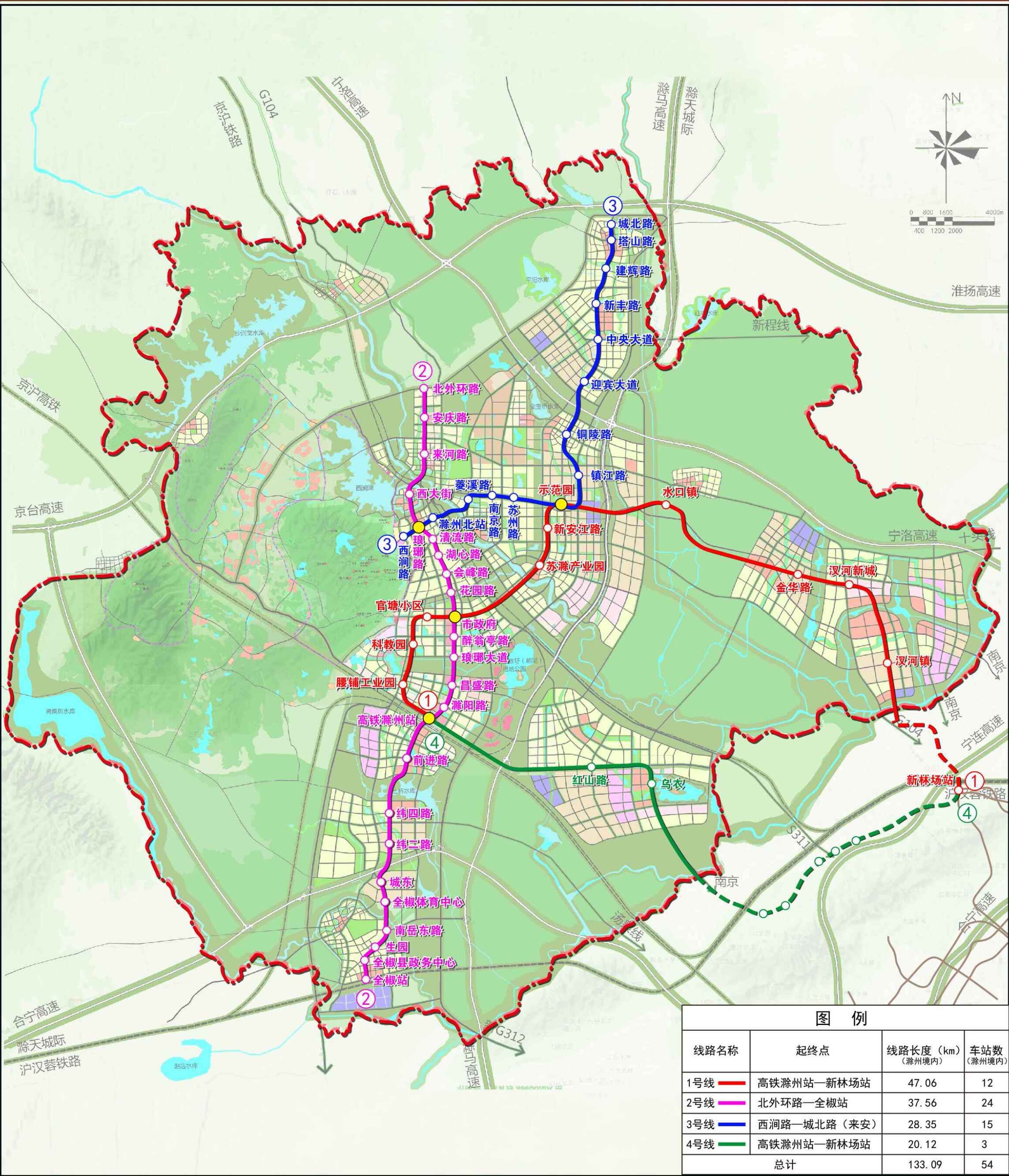 滁州市城市轨道交通线网规划(2015-2030)