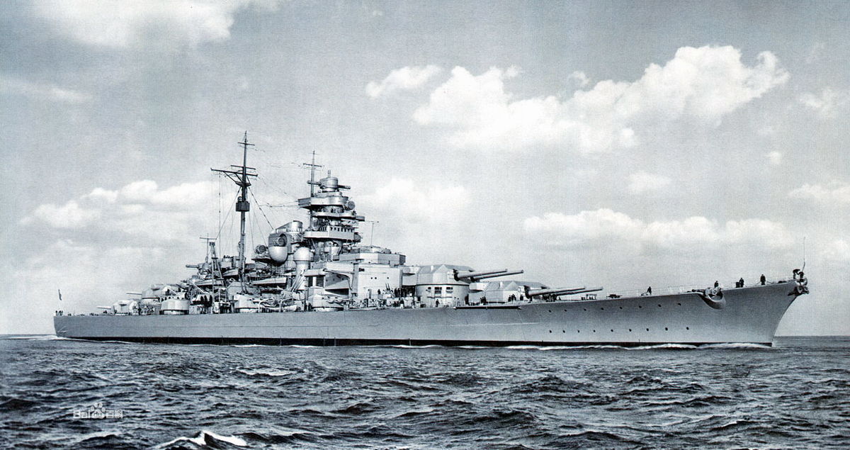 3日后,1941年5月27日被以"英王乔治五世"号,"罗德尼"号战列舰和"胜利"
