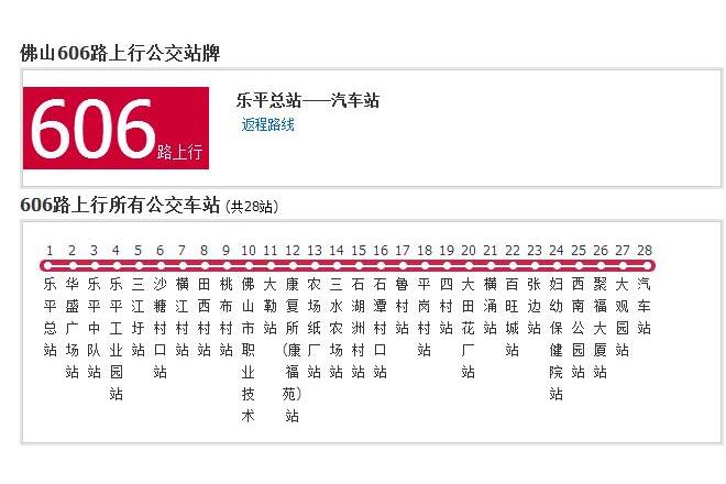 佛山公交606路