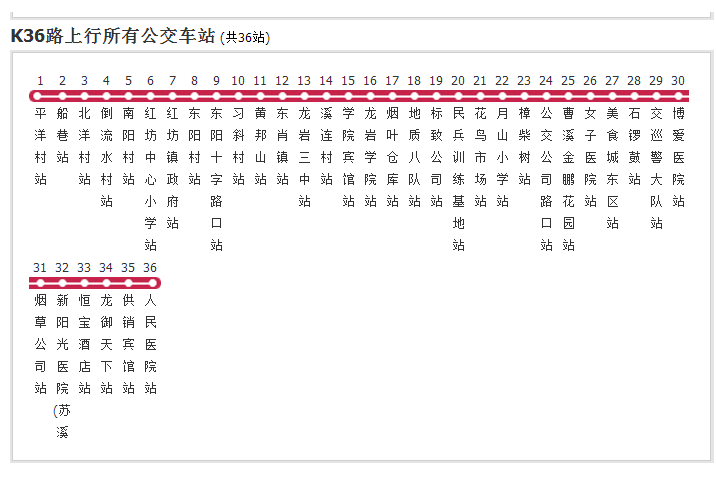 龍巖公交K36路