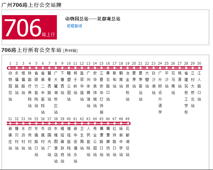 廣州公交706路