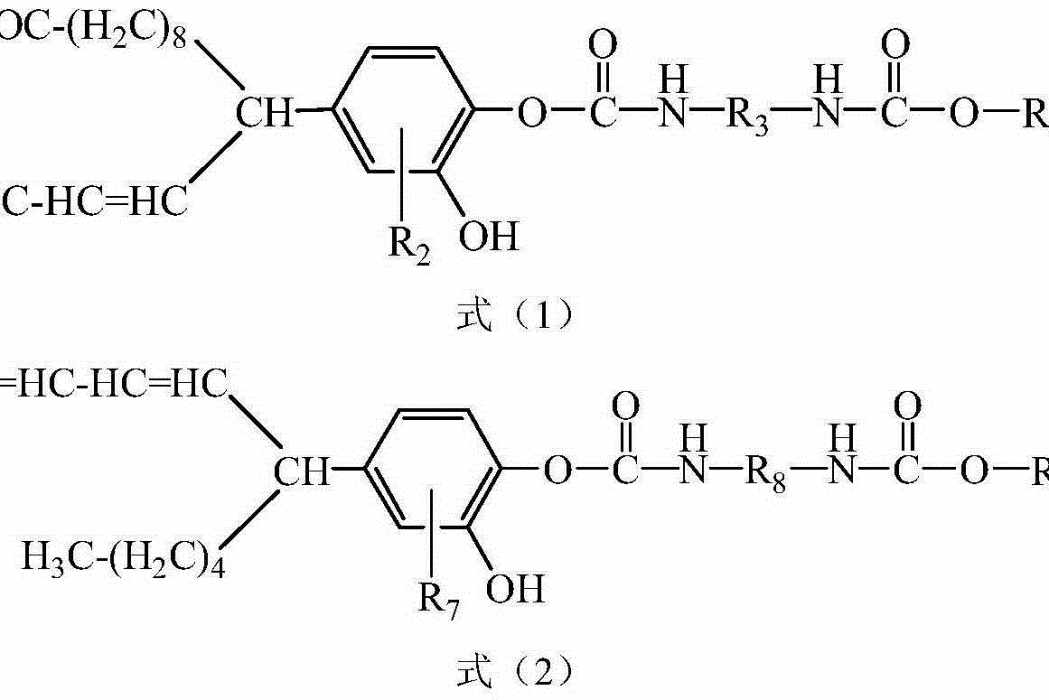 含雙鍵/酚羥基雙UV固化基團PUA預聚物及製備方法和套用