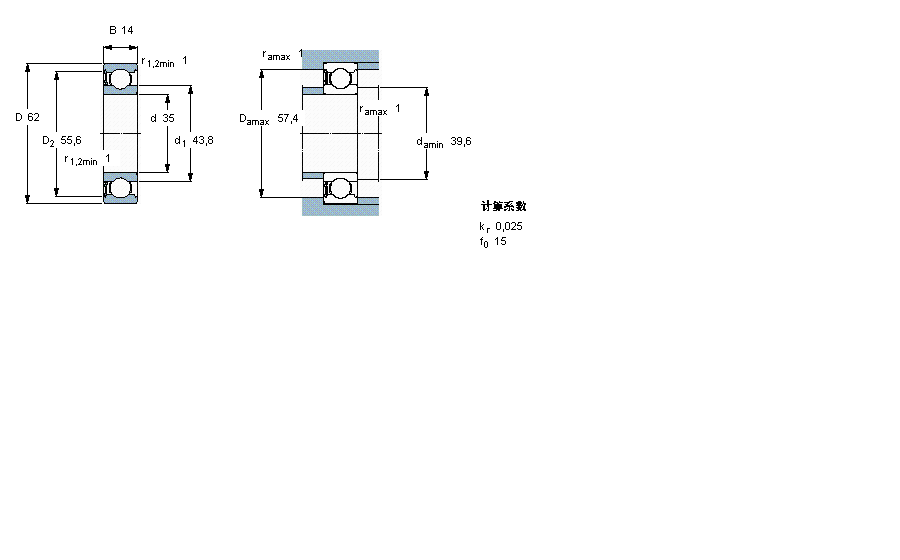 SKF 6007-RS1軸承