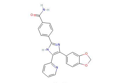 4-[4-（1,3-苯並二唑-5-基）-5-（2-吡啶基）-1H-咪唑-2-基]-苯醯胺水合物