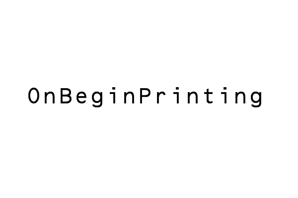 OnBeginPrinting