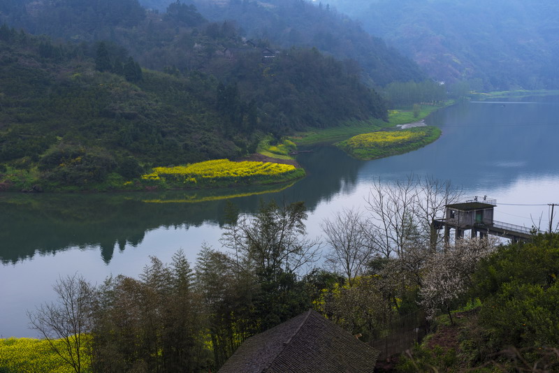 湖南瀘溪武水國家濕地公園一角