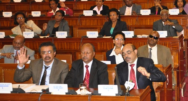 正在開會的衣索比亞議員