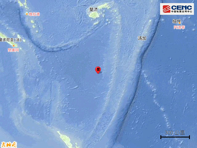 5·22斐濟群島海域地震