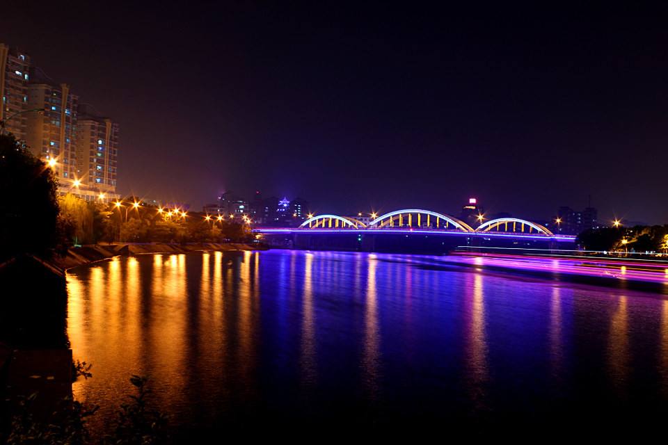 水門大橋燈光夜景