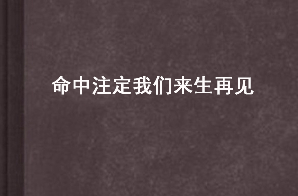 命中注定我們來生再見