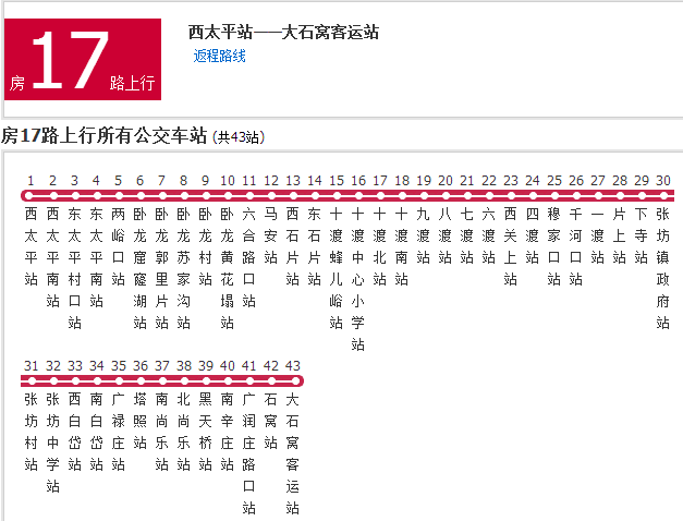 北京公交房17路