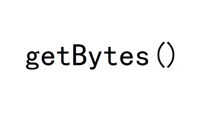 getBytes()