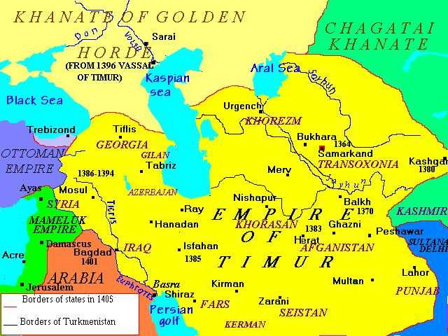 滅亡西察合台和伊爾汗國的帖木兒帝國