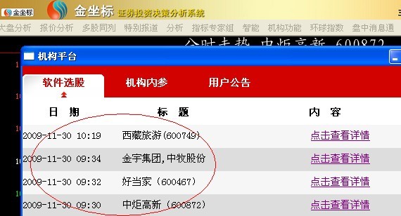 金坐標軟體智慧型選股