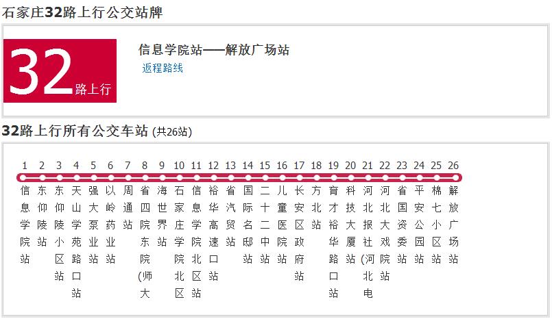 石家莊公交32路