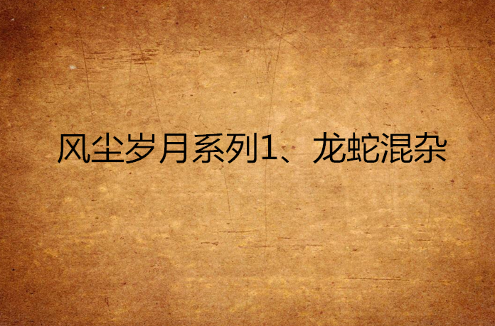 風塵歲月系列1、龍蛇混雜