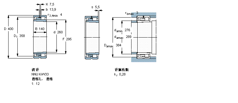 SKF NNU4052KM/W33軸承