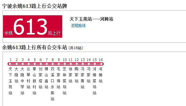 寧波公交餘姚613路