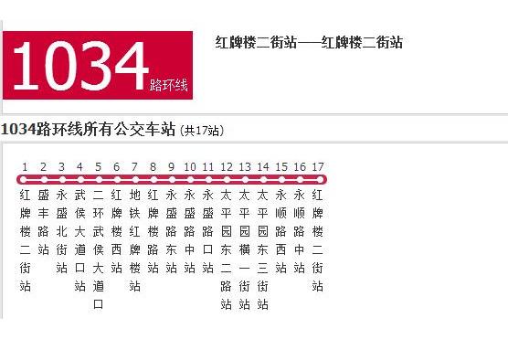 成都公交1034路環線