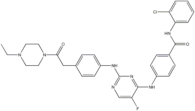 N-（2-氯苯基）-4-[[2-[[4-[2-（4-乙基-1-哌嗪基）-2-氧代乙基]苯基]氨基]-5-氟-4-嘧啶基]氨基]苯甲醯胺