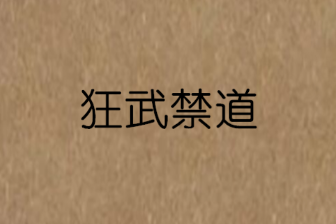 狂武禁道