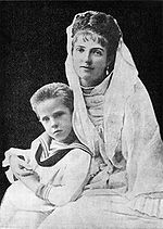 1876年和母親瑪格麗。