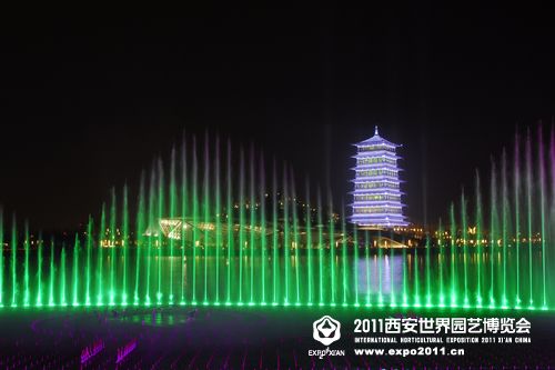 長安塔夜景圖2