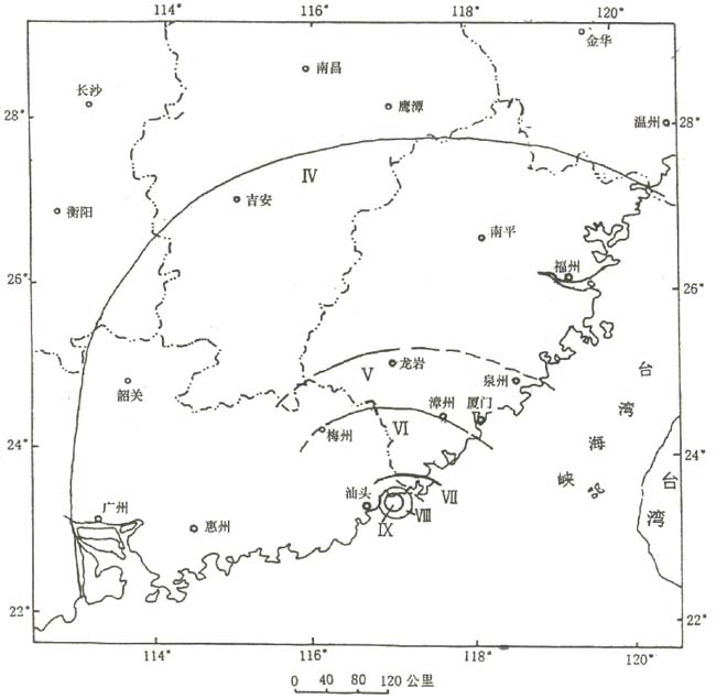 地震影響範圍