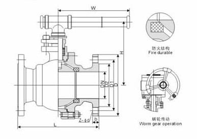 襯氟球閥結構圖