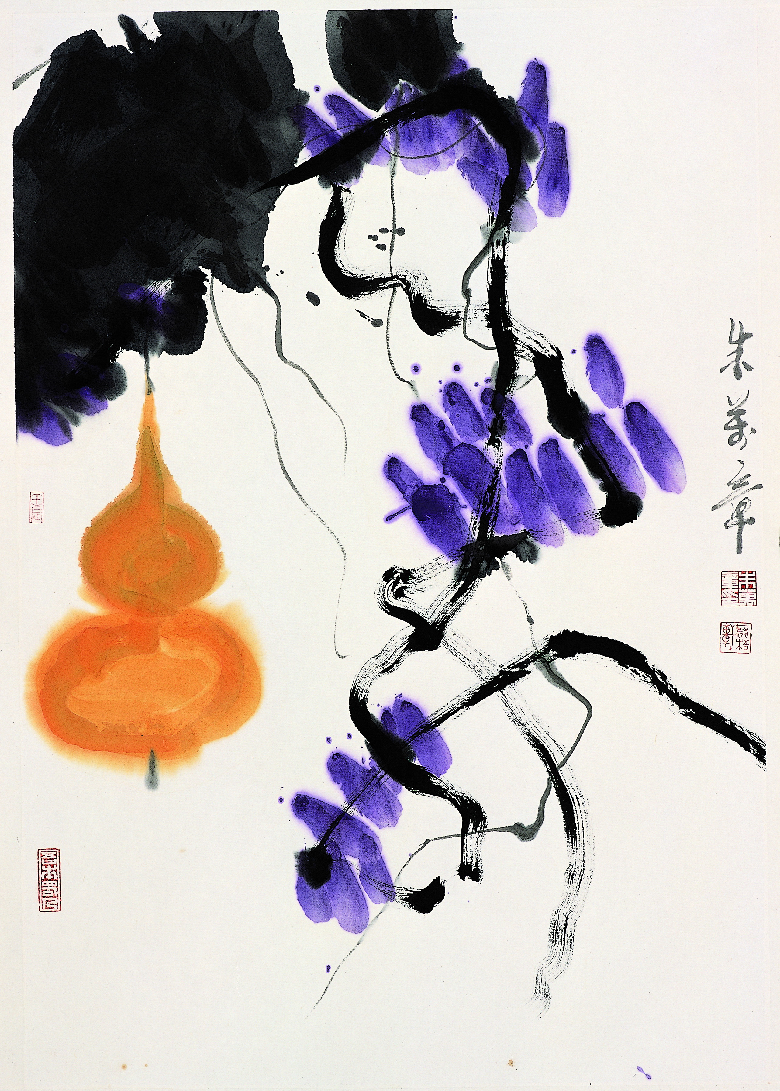 朱萬章《一葫一世界》，紙本設色，69×47cm