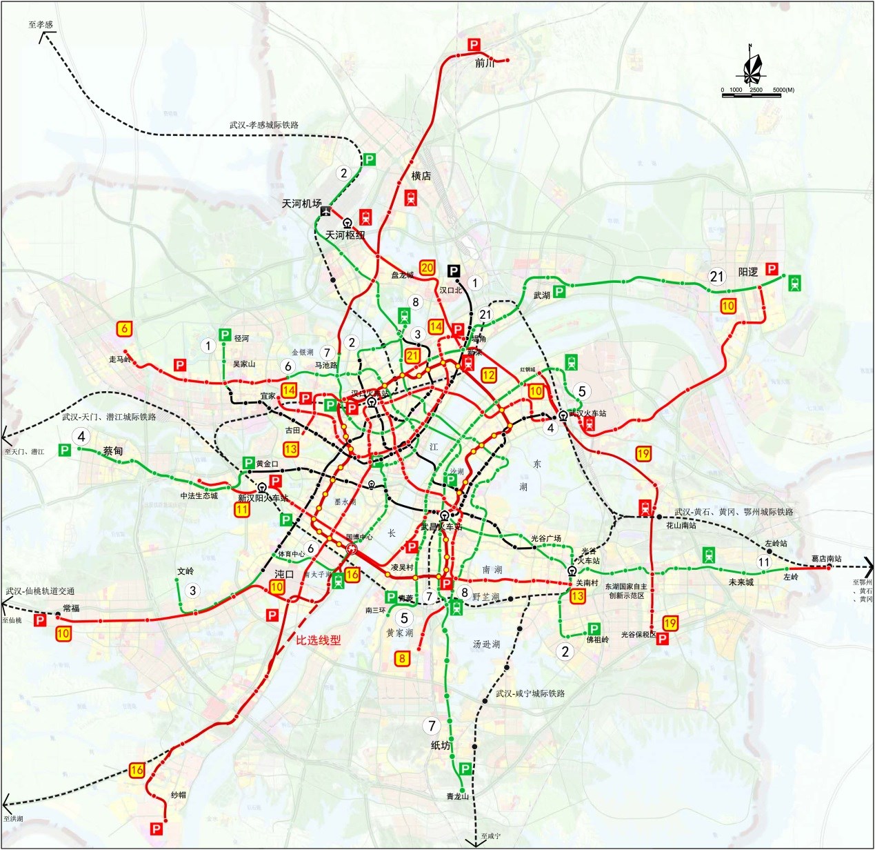 武漢市城市軌道交通第四期建設規劃(2017-2023)