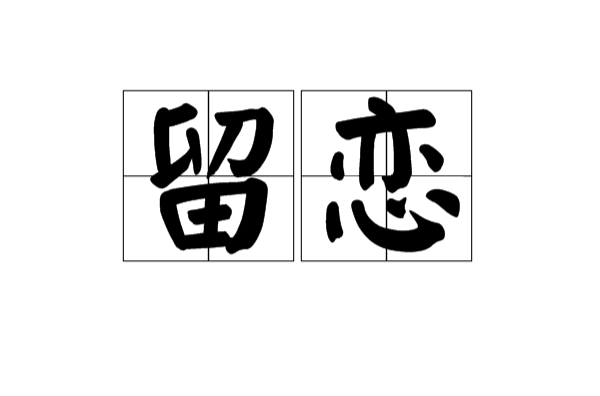 留念(詞語概念)