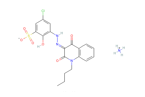 3-[（1-丁基-1,2-二氫-4-羥基-2-氧代-3-喹啉基）偶氮]-5-氯-2-羥基-苯磺酸單銨鹽