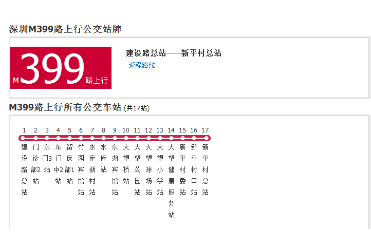 深圳公交M399路