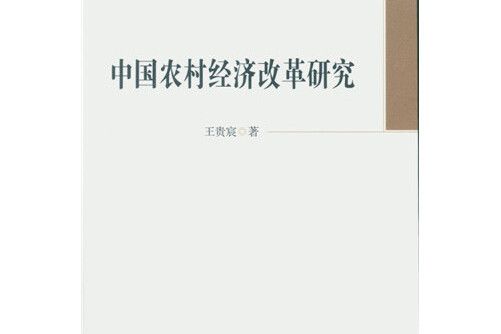 中國農村經濟改革研究(2015年中國社會科學出版社出版的圖書)