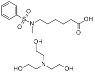 6-[甲基（苯磺醯）氨基]己酸與2,2\x27,2\x27\x27-次氨基三乙醇的化合物