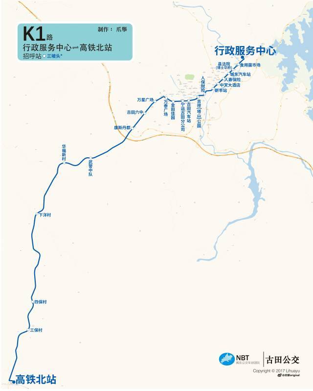 古田公交K1路