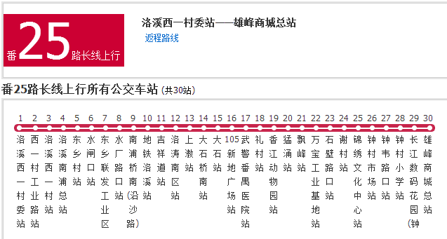 廣州公交番25路長線