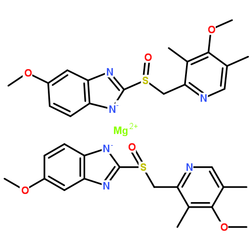 5-甲氧基-2-[（4-甲氧基-3,5-二甲基吡啶-2-基）甲基亞磺醯基]苯並咪唑-1-基鎂