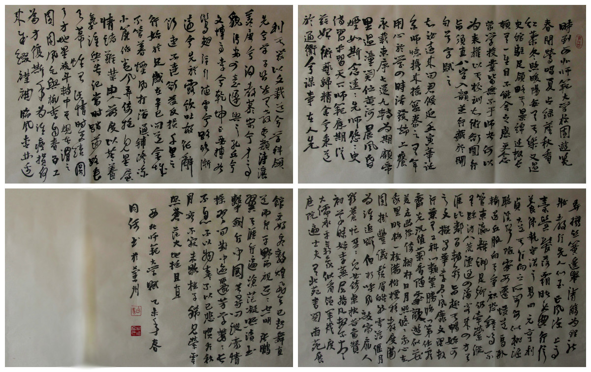 西北師大賦作者手書