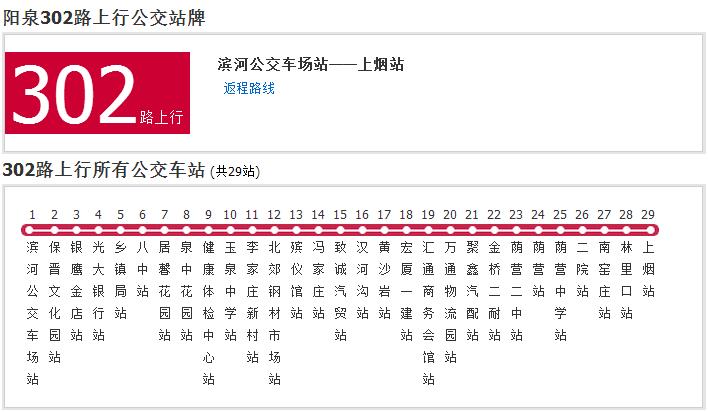 陽泉公交302路