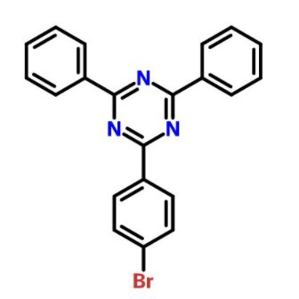 2-(4-溴苯基)-4,6-二苯基-1,3,5-三嗪結構式