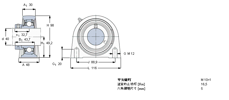 SKF SYF40FM軸承