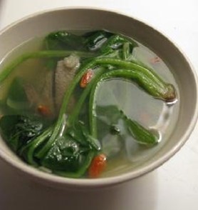 豬肝枸杞菠菜湯