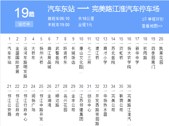 揚州公交19路