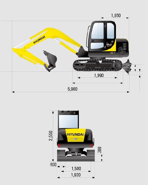 現代R60-7挖掘機