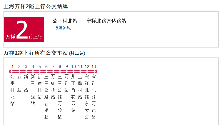 上海公交萬祥2路