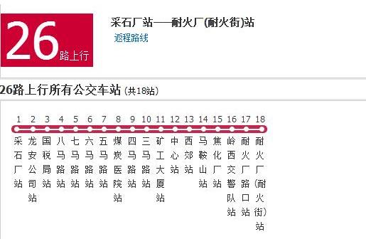 雙鴨山公交26路