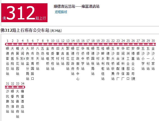 佛山公交佛312路