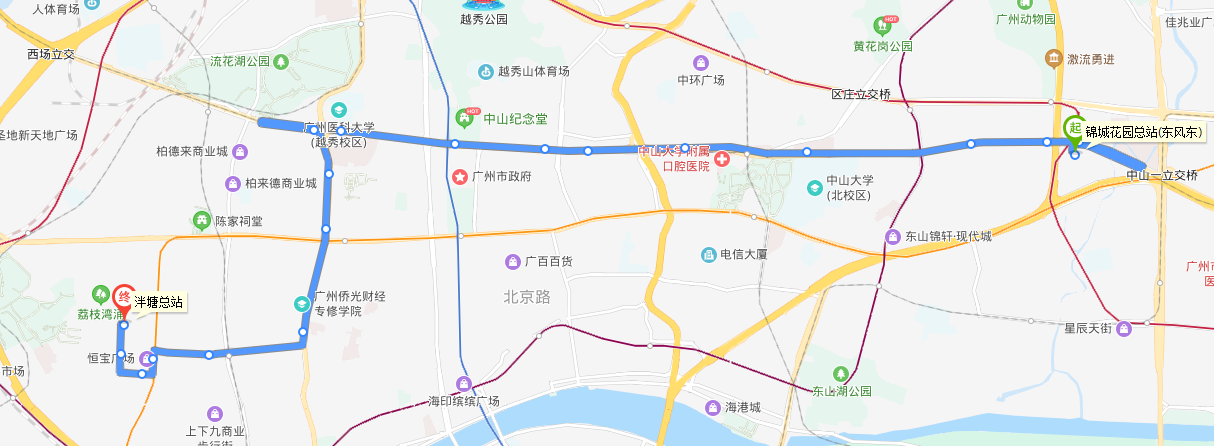 廣州公交2路線路圖